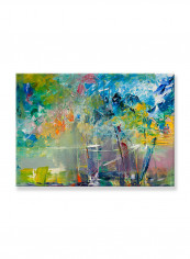 Abstract Painting Wall Art Canvas Multicolour 70x50centimeter