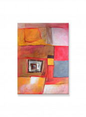 Abstract Painting Wall Art Canvas Red 50x70centimeter