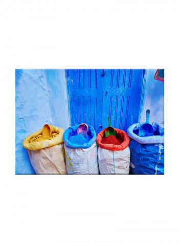 Old City Photo On Canvas Painting Blue 70x50centimeter