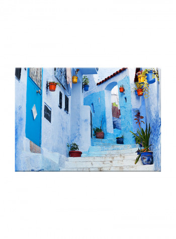 Old City Photo On Canvas Painting Blue 70x50centimeter