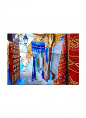 Vintage Street View In Old City Photo On Canvas Painting Multicolour 70x50centimeter