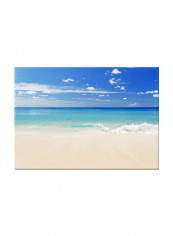 Sunny Day On The Sea And Beach Canvas Painting Blue 70x50centimeter