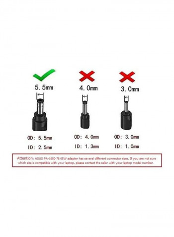Replacement AC Adapter For Asus Black
