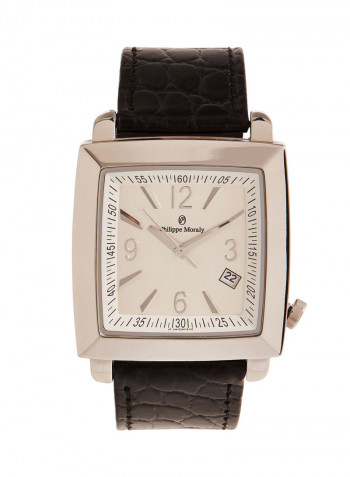 Men's Water Resistant Leather Analog Wrist Watch L0735WWB