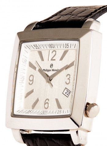 Men's Water Resistant Leather Analog Wrist Watch L0735WWB