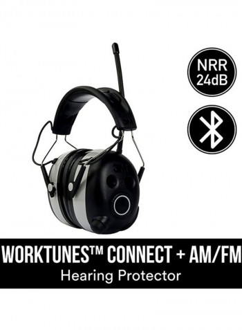 Work Tunes Connect AM/FM Hearing Protector With Bluetooth Wireless Technology Black