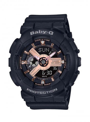 Women's Rubber Analog+Digital Wrist Watch BA-110RG-1ADR