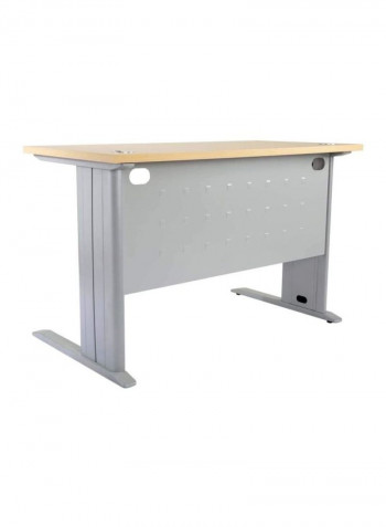 Stazion Modern Office Desk Oak/Grey 120x60x75cm
