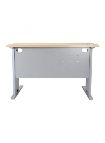 Stazion Modern Office Desk Oak/Grey 120x60x75cm
