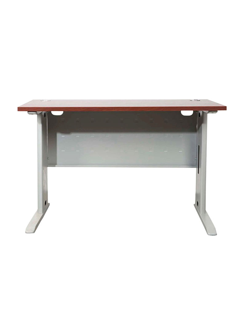 Stazion Office Desk Brown/Silver 120x75x60centimeter