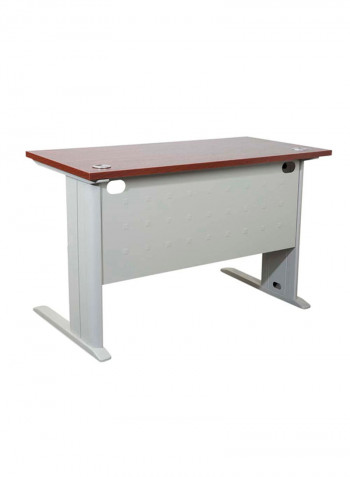 Stazion Office Desk Brown/Silver 120x75x60centimeter