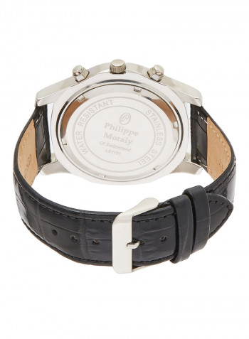 Men's Leather Analog Wrist Watch LS1151WPWB