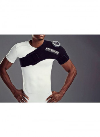 Non-Restrictive Pro Left Shoulder Ice Compression Device Black