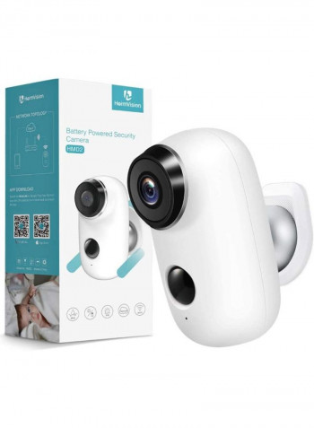 HMD2 Wireless Rechargeable Battery-Powered Security Camera, 1080P Video With 2-Way Audio, Night Vision, Waterproof Home Indoor/Outdoor WiFi Cameras With Cloud Service And 11 Pieces Accessories