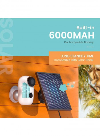 HMD2 Wireless Rechargeable Battery-Powered Security Camera, 1080P Video With 2-Way Audio, Night Vision, Waterproof Home Indoor/Outdoor WiFi Cameras With Cloud Service And 11 Pieces Accessories