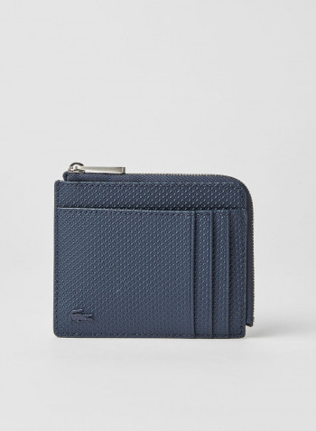 Chantaco Matte Pique Leather Zip 4 Card Holder MARBLE/CLIFF-CLIFF