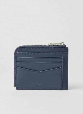 Chantaco Matte Pique Leather Zip 4 Card Holder MARBLE/CLIFF-CLIFF