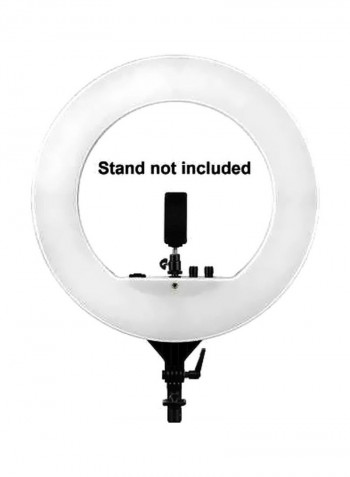 LED Ring Light With Carrying Bag 18inch White/Black