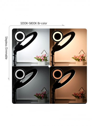 LED Ring Light With Carrying Bag 18inch White/Black