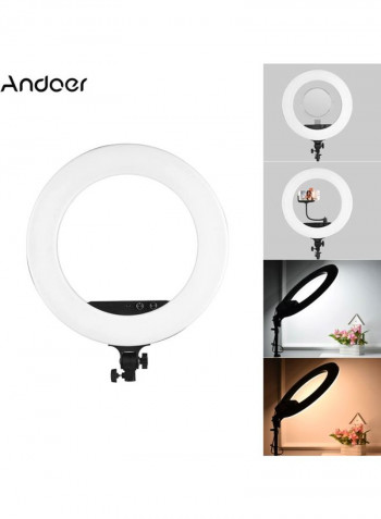 LED Ring Light With Carrying Bag 18inch White/Black