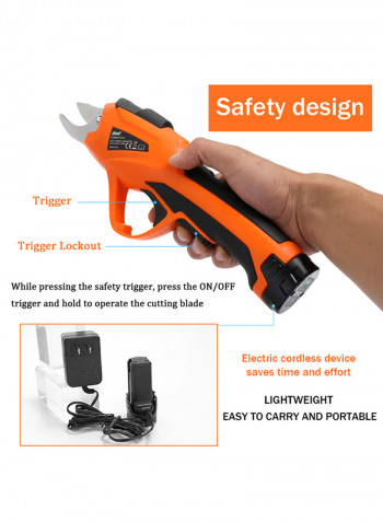 Electric Pruning Shear Orange 35x8x11.50millimeter