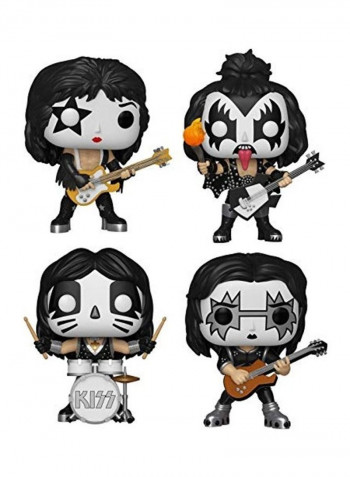 Set Of 4 Kiss Collectible Vinyl Figures 10x8x7inch