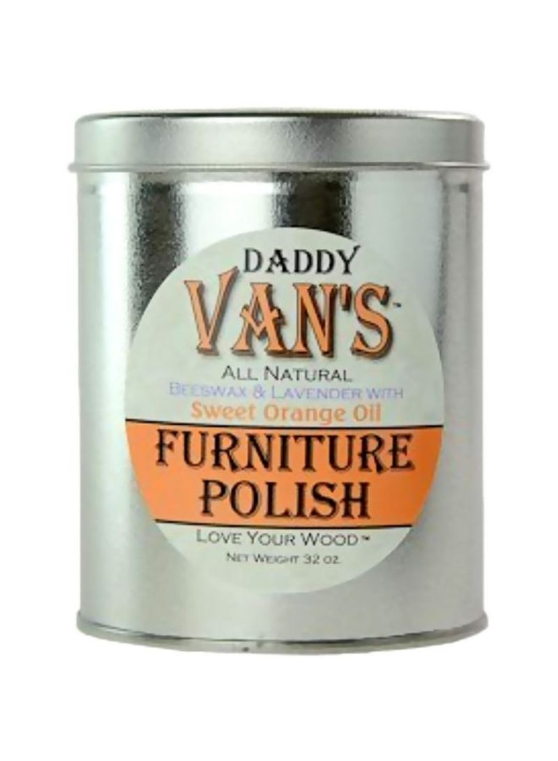 All Natural Furniture Polish With Beeswax And Lavender Orange 32ounce
