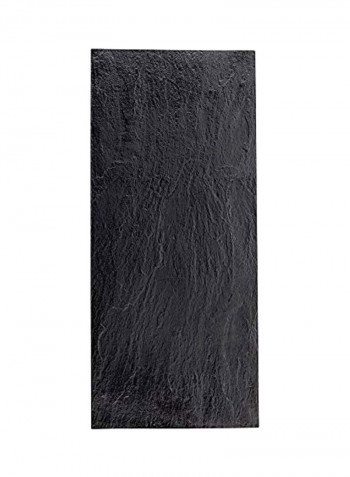 25-Piece Faux Slate Plate Black 16x7inch