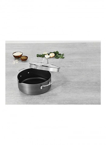 Classic Nonstick Dutch Oven Grey/Black 13.5x13.2x5.8inch