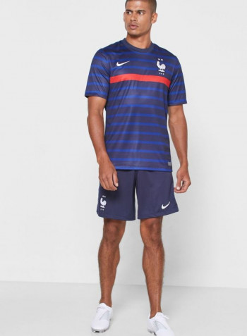 France Home Soccer T-Shirt Blue/Black