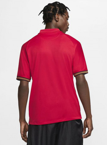 Portugal 2020 Home Football Jersey Red/Brown/White
