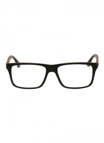 Men's Rectangular Eyeglass Frame - Lens Size: 56 mm