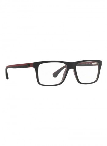 Men's Rectangular Eyeglass Frame - Lens Size: 56 mm
