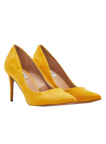 Lillie Heel Pump Shoes Yellow/Beige