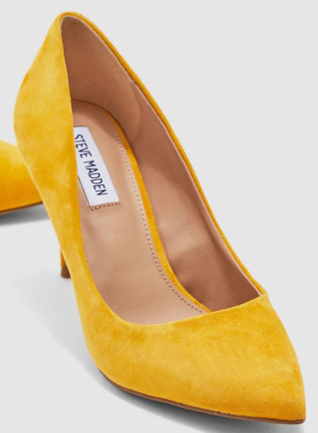 Lillie Heel Pump Shoes Yellow/Beige