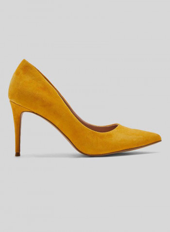 Lillie Heel Pump Shoes Yellow/Beige