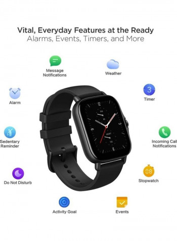 GTS 2e Smartwatch With 24 Hours Heart Rate Black