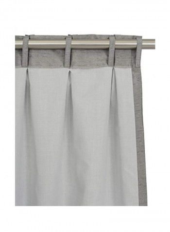 2-Piece Faux Silk Curtain Set Slate Grey 30x95inch