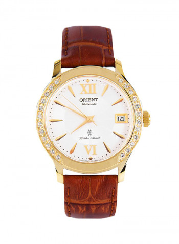 Women's Automatic Sapphire Crystal Dial Stone On Watch Case With Date Window