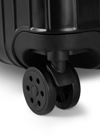 3-Piece Gravel Hardside Expandable Luggage With Spinner Wheels Black