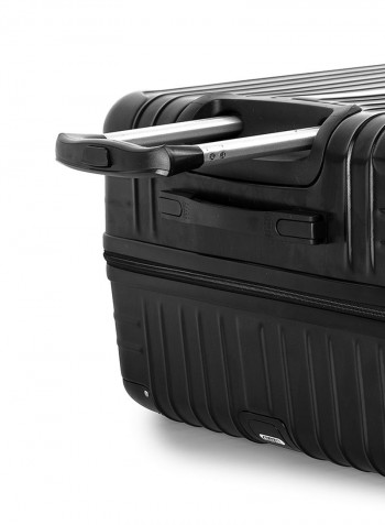 3-Piece Gravel Hardside Expandable Luggage With Spinner Wheels Black