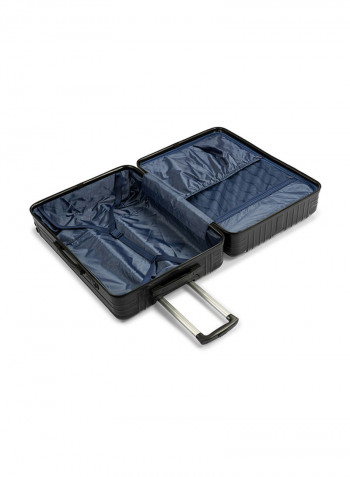 3-Piece Gravel Hardside Expandable Luggage With Spinner Wheels Black