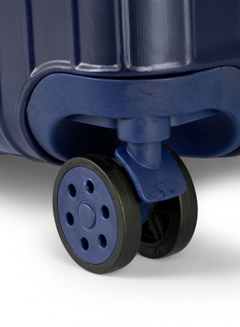 3-Piece Gravel Hardside Expandable Luggage With Spinner Wheels Blue