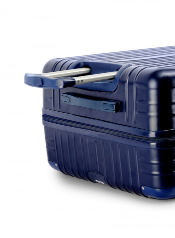 3-Piece Gravel Hardside Expandable Luggage With Spinner Wheels Blue