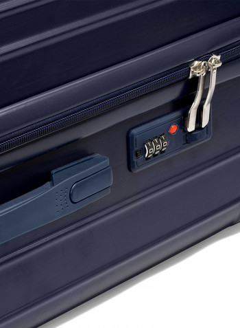 3-Piece Gravel Hardside Expandable Luggage With Spinner Wheels Blue