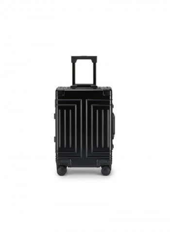 Ultra-Light Expandable Spinner Wheels Hardside Luggage Trolley Black