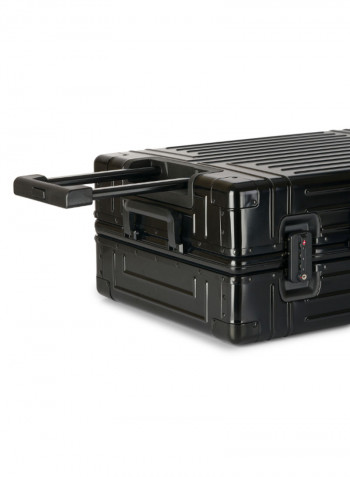 Ultra-Light Expandable Spinner Wheels Hardside Luggage Trolley Black