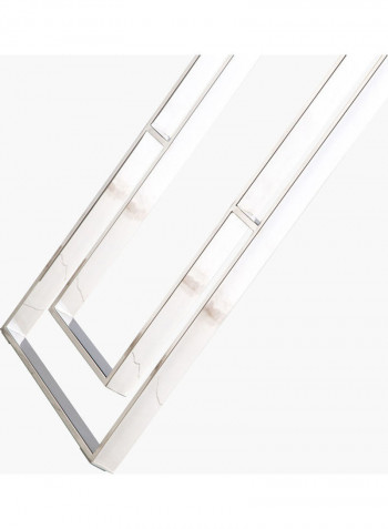 Travis End Table Silver/Clear 55x55x55cm