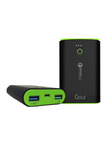 Goui Power Bank Bundle With 3 Pcs 10200mah Taya 3 Spot Wall Charger And 3 Micro Usb Cable 3x10200mAh Black/Green