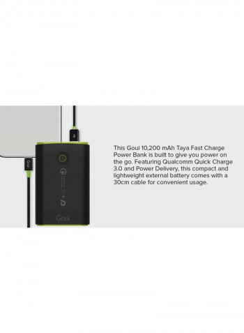 Goui Power Bank Bundle With 3 Pcs 10200mah Taya 3 Spot Wall Charger And 3 Micro Usb Cable 3x10200mAh Black/Green